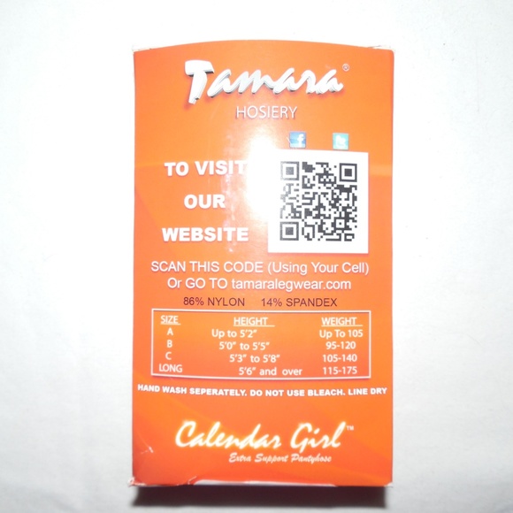 New Tamara Control Top Pantyhose Light Suntan Sizes B C C-LG XTL 2XL - Picture 7 of 7